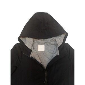Athleta Girl XL (14) Black Hooded Insulated Zip Jacket Youth Warm Quilted‎ Coat